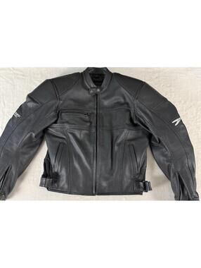 Joe Rocket Perforated Leather Motorcycle Jacket Black Size 40 Medium